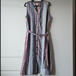 Liz Clairborne Linen Blend Sleeveless Maxi Dress